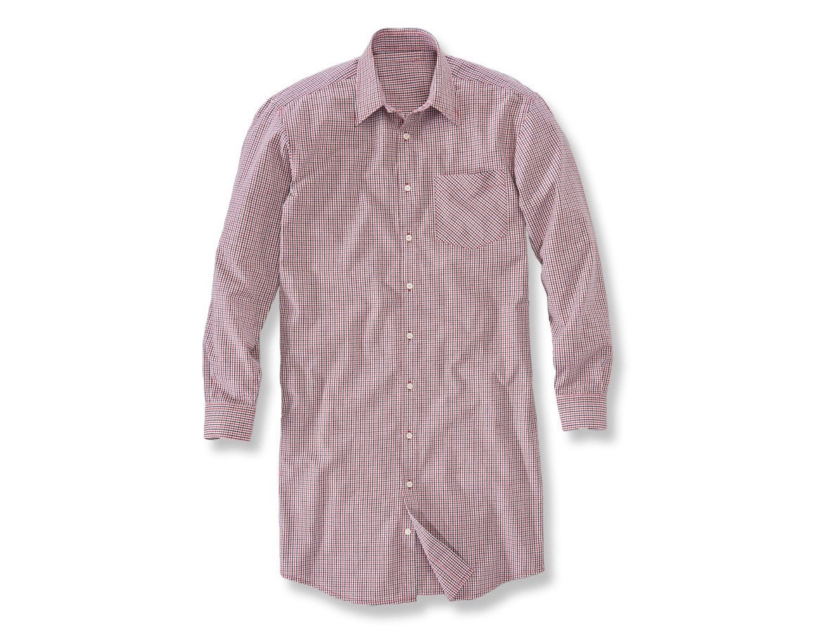 Primary image Long sleeved shirt Hamburg, extra long red/black/white