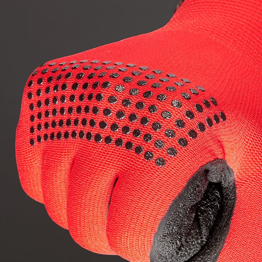 Detailed image Latex knitted gloves Techno Grip S