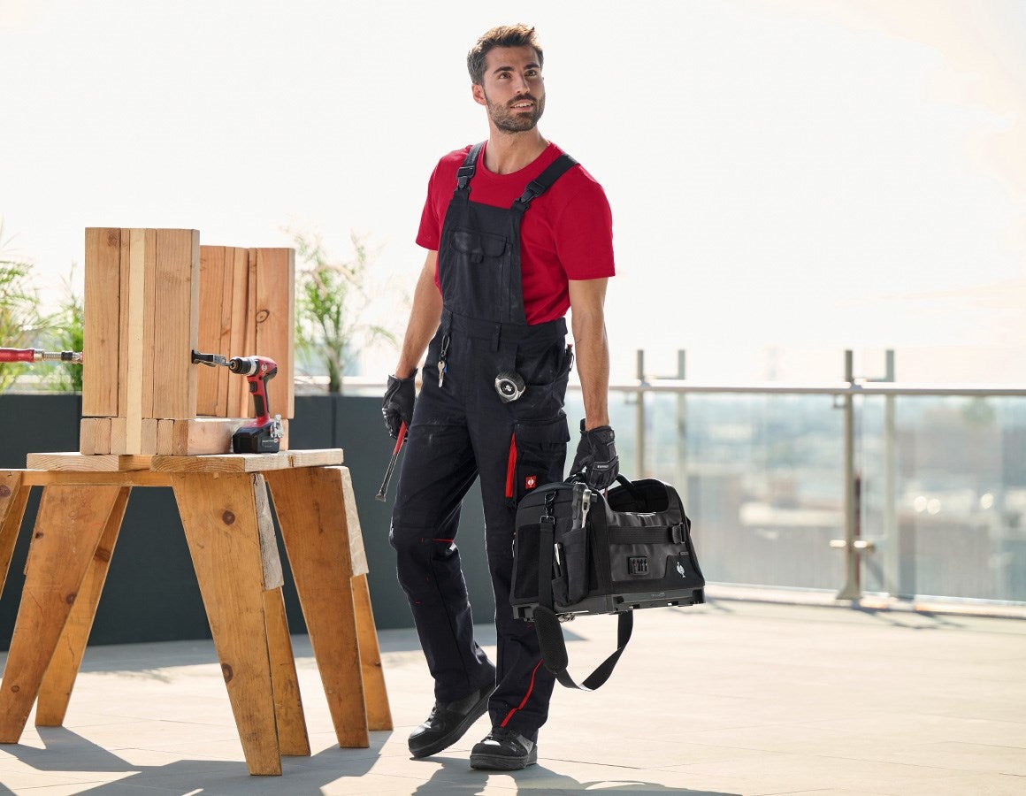 Additional image 1 Bib & brace e.s.motion DIY black/straussred