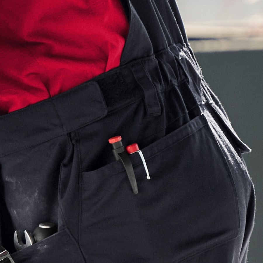 Detailed image Bib & brace e.s.motion DIY black/straussred