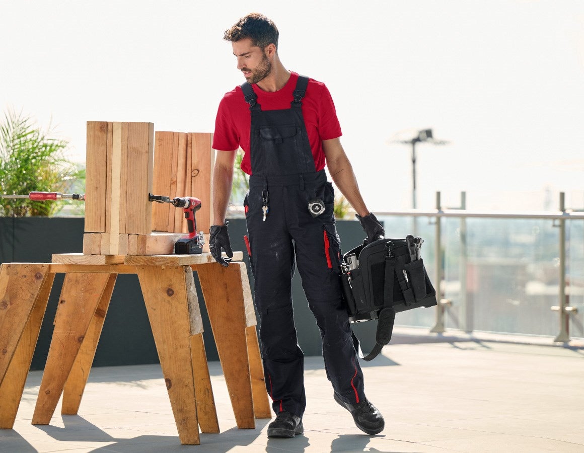 Main action image Bib & brace e.s.motion DIY black/straussred