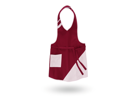 Primary image Bib Apron Britta bordeaux/white