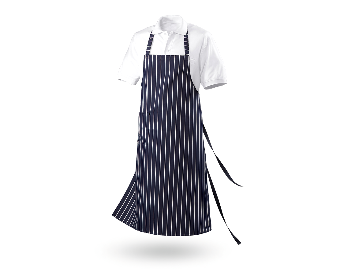 Primary image Bib Apron Turin navy/white