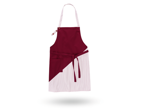 Primary image Bib Apron Wels bordeaux/white