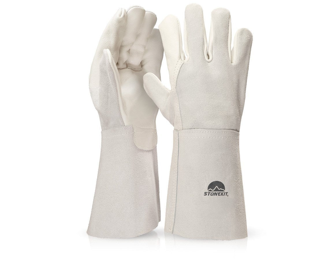 Primary image Leather welder's gloves, long 10