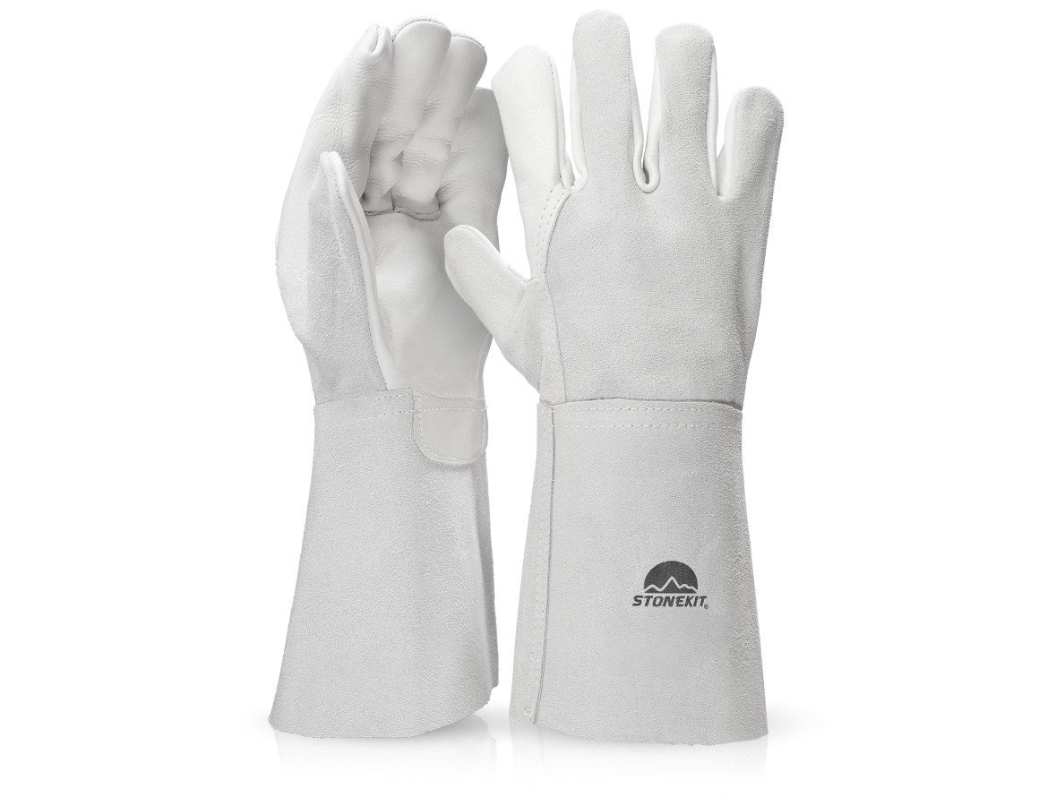 Primary image Leather welder's gloves, long 10