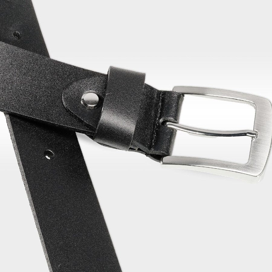 Detailed image Leather belt Montana black