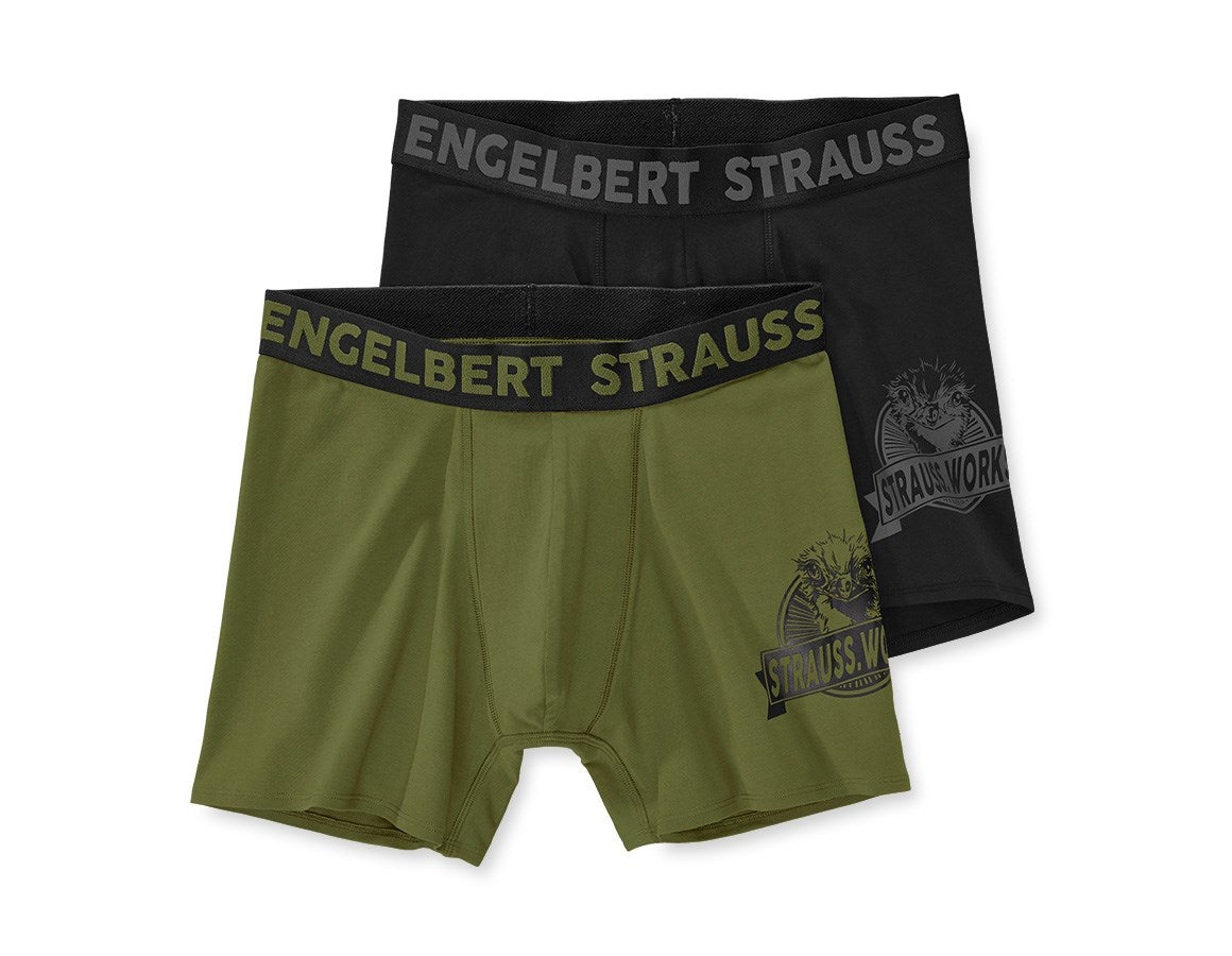 Primary image Long-leg pants e.s.iconic, pack of 2 mountaingreen+black