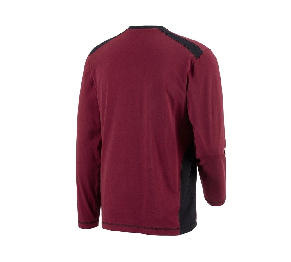 Secondary image Longsleeve cotton e.s.active bordeaux/black