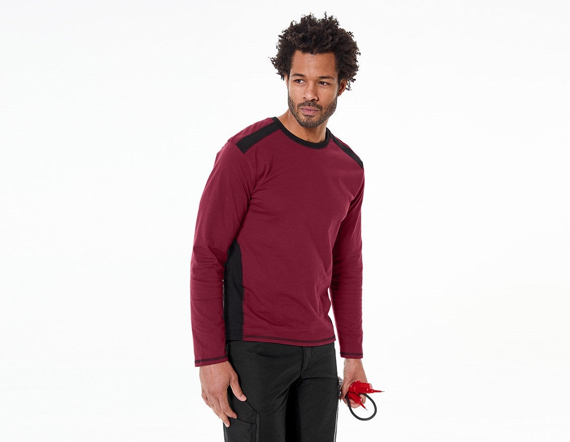 Additional image 1 Longsleeve cotton e.s.active bordeaux/black