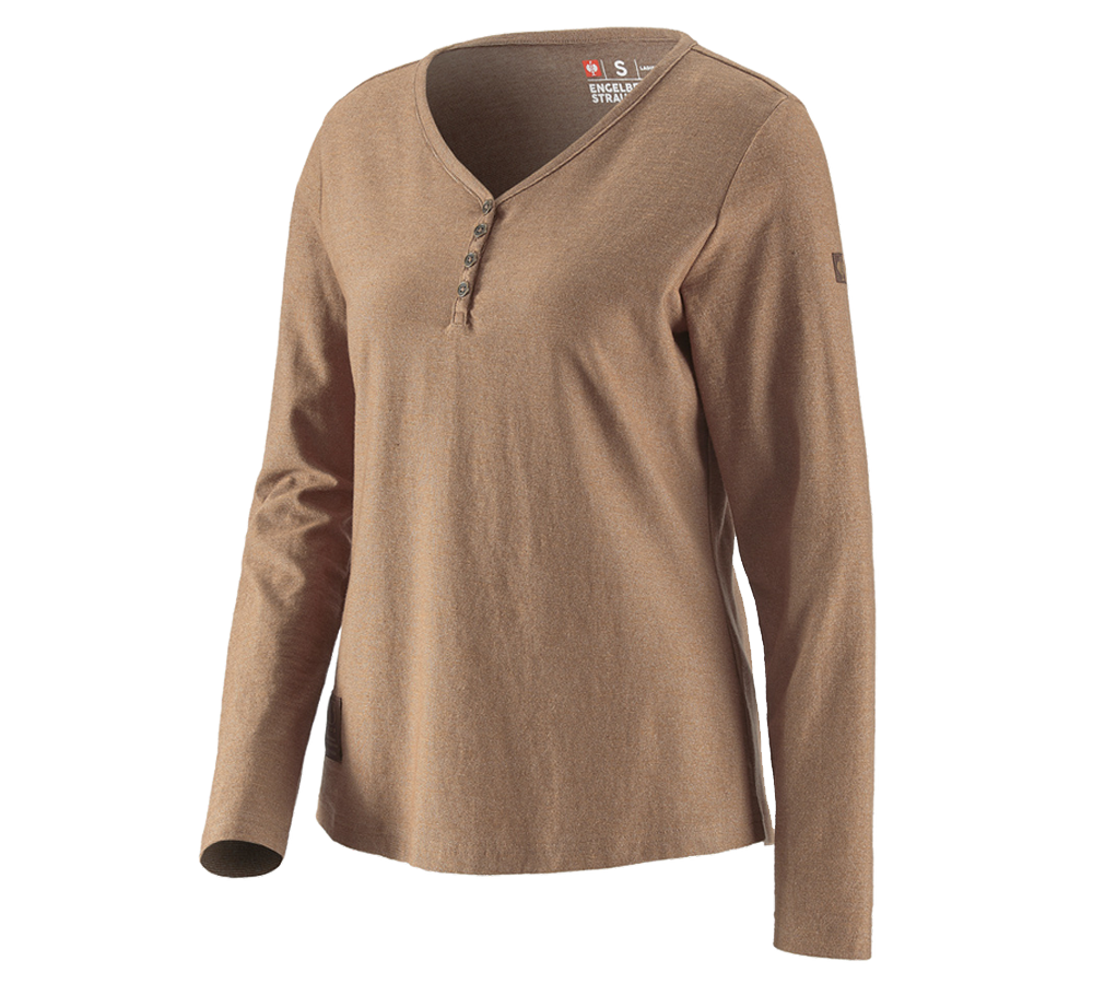Primary image Longsleeve e.s.vintage, ladies' sepia melange