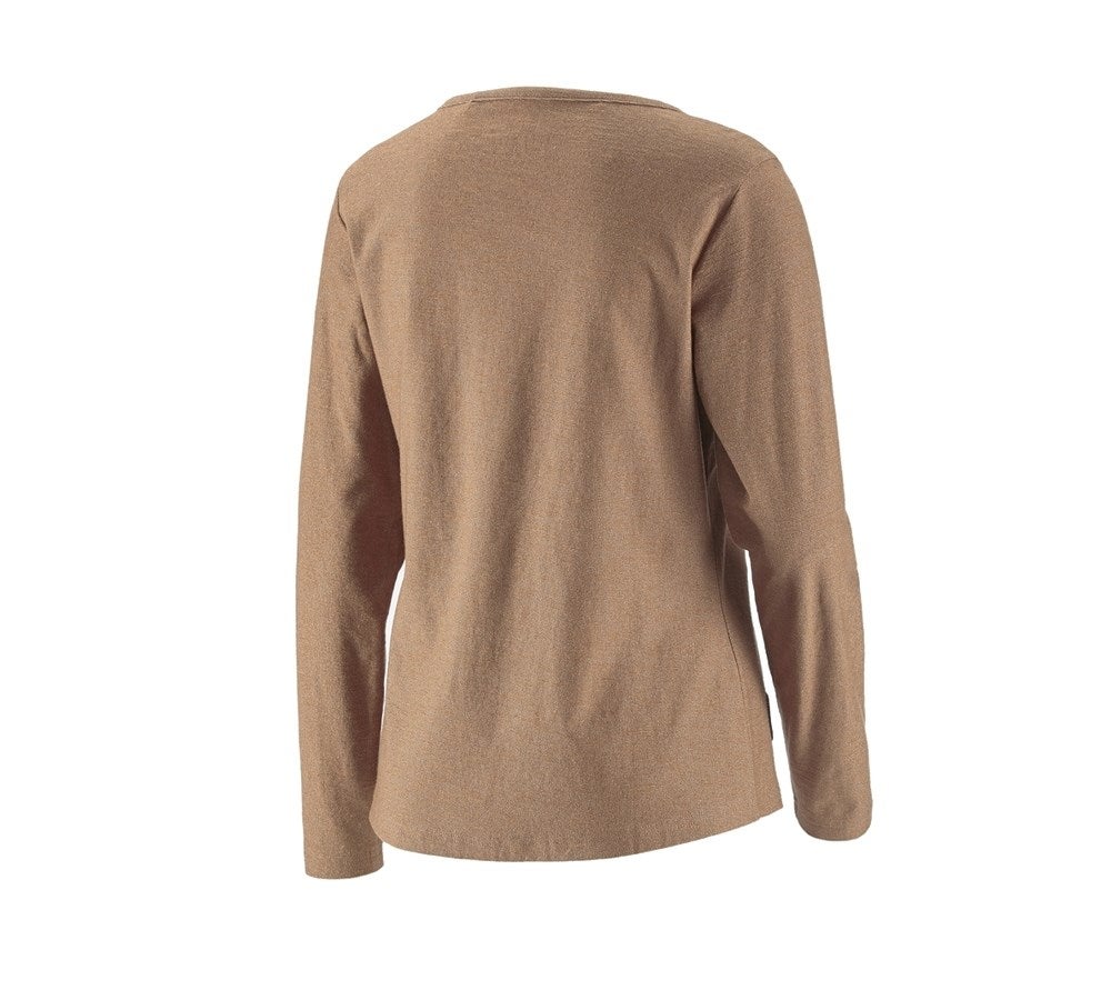 Secondary image Longsleeve e.s.vintage, ladies' sepia melange