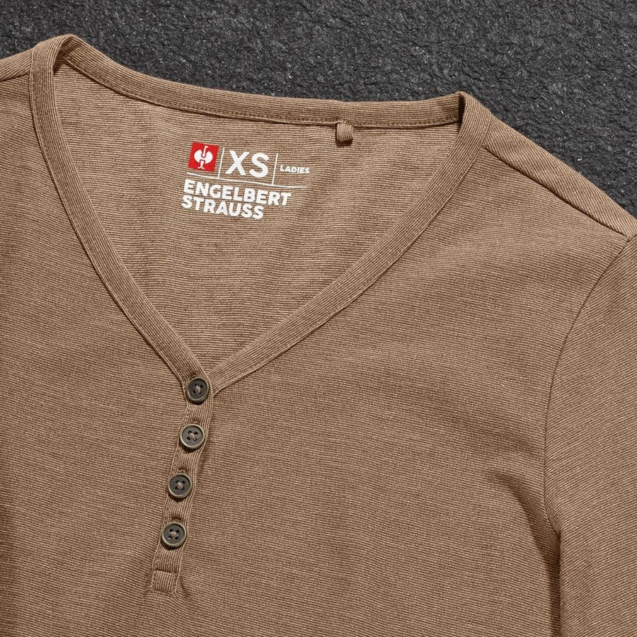 Detailed image Longsleeve e.s.vintage, ladies' sepia melange