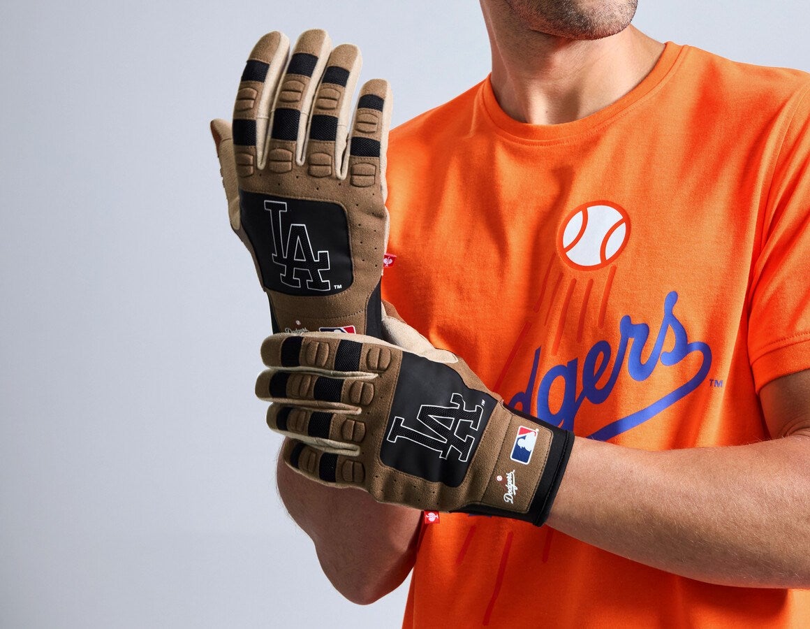 Main action image MLB™ Mechanic's gloves LA brown/black