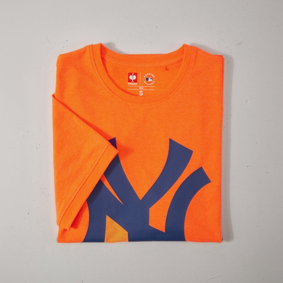 Detailed image MLB T-shirt neon NY neon orange