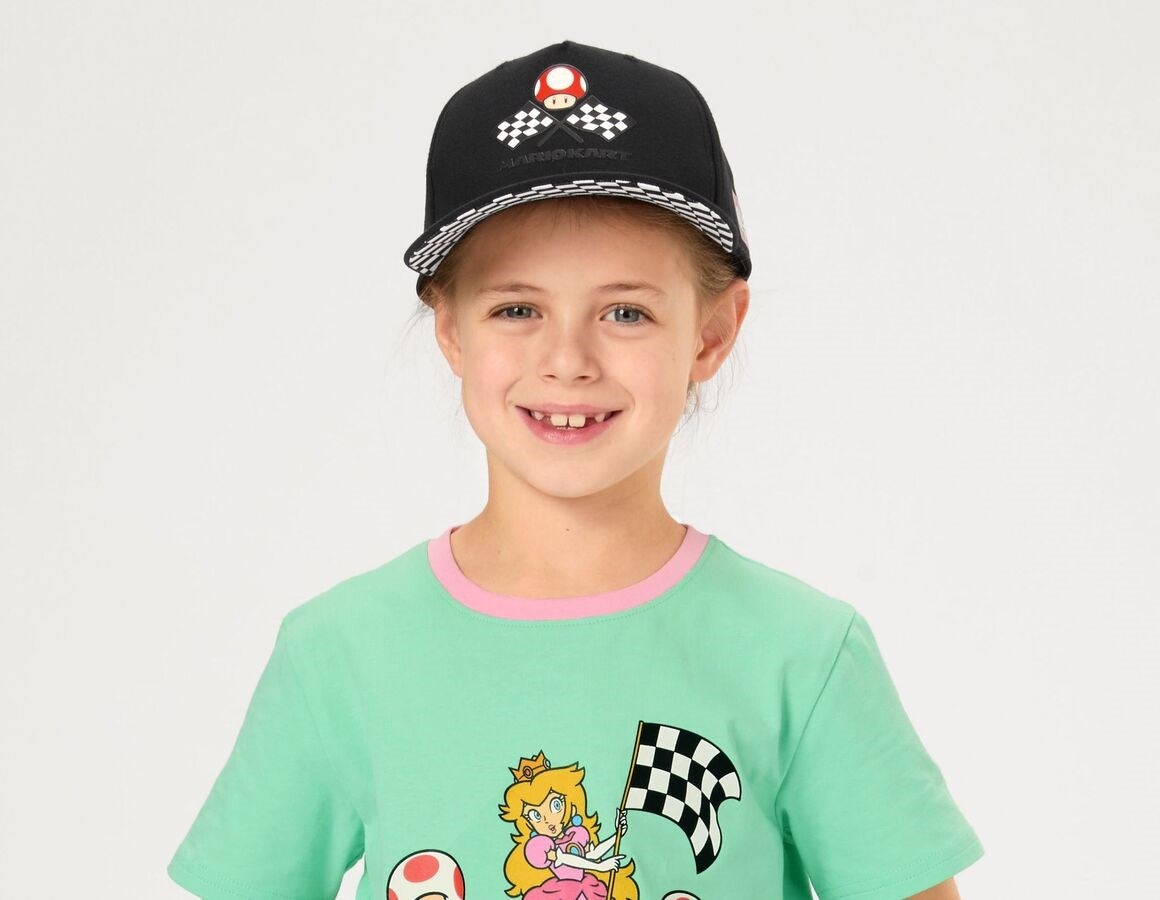 Main action image Mario Kart Cap, children's black
