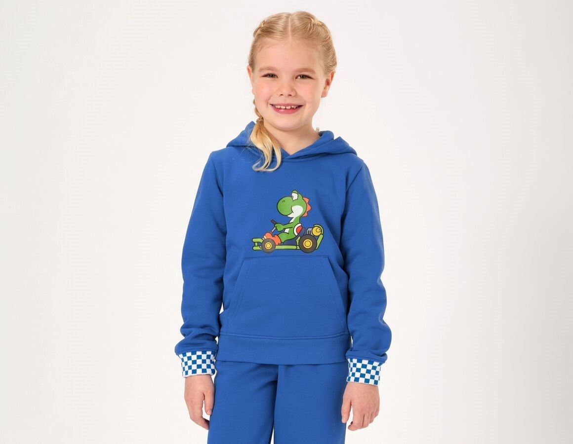 Main action image Mario Kart Hoody, children's aurorablue