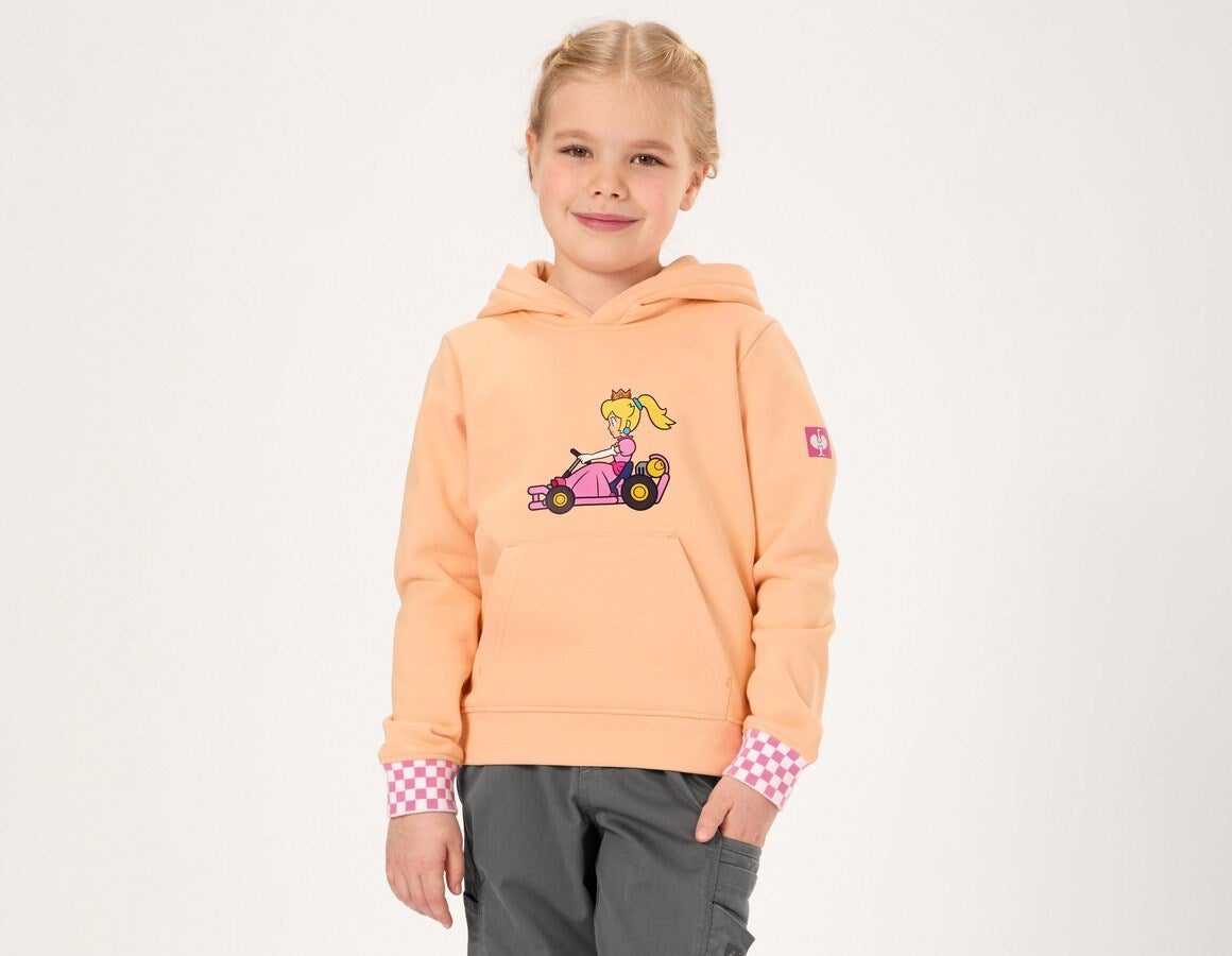 Main action image Mario Kart Hoody, children's peach