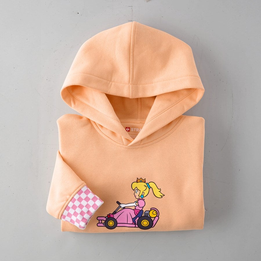 Detailed image Mario Kart Hoody, children's peach