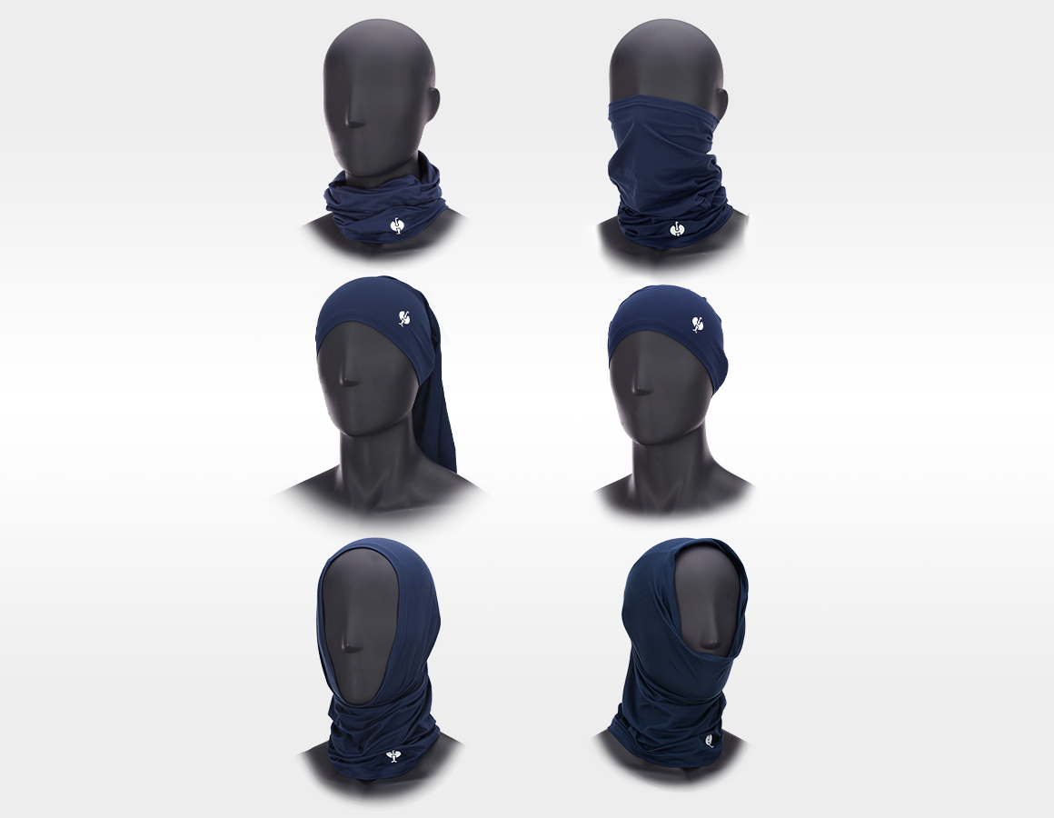 Additional image 1 Multifunctional scarf UV e.s.trail deepblue/white