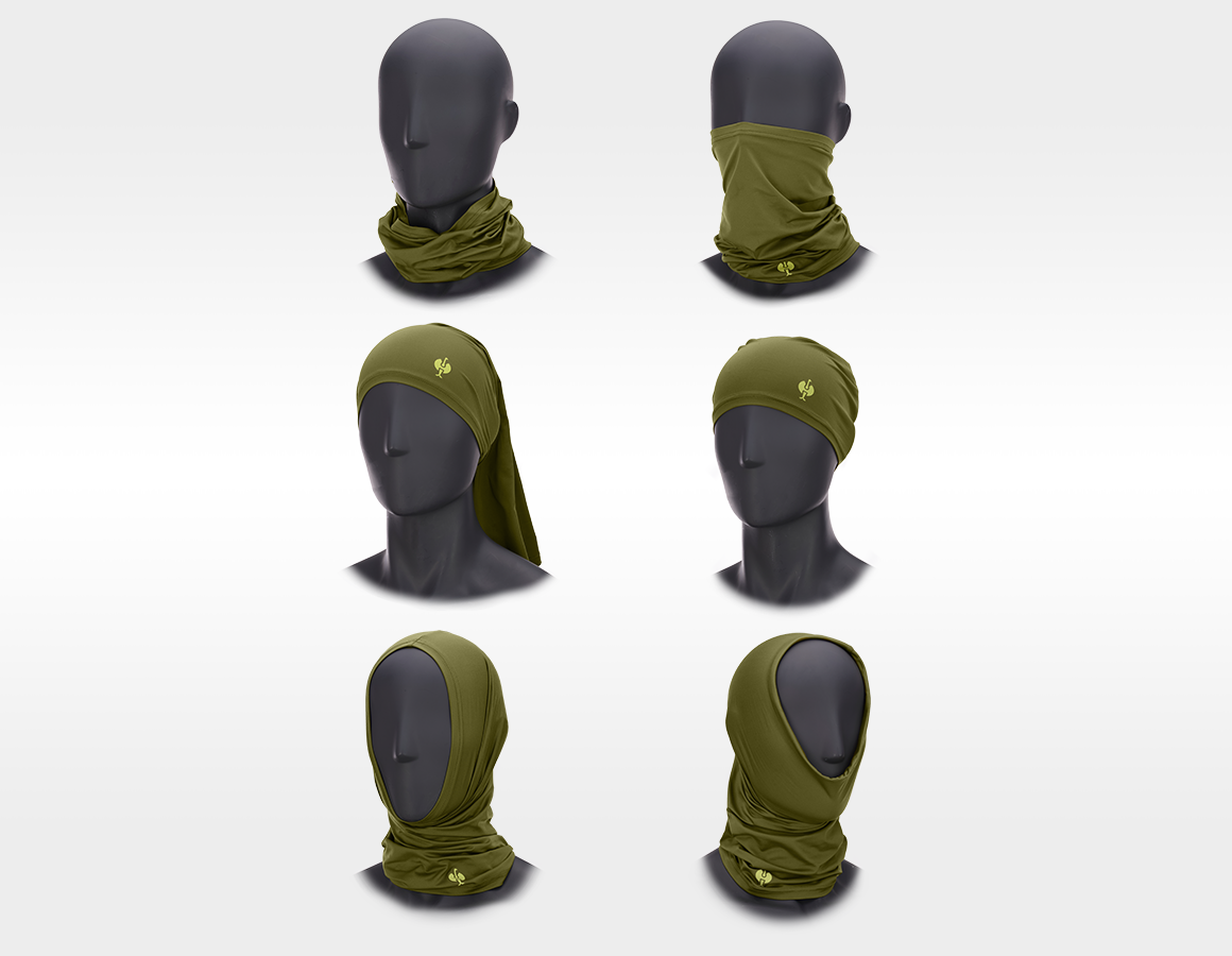 Additional image 2 Multifunctional scarf UV e.s.trail junipergreen/limegreen