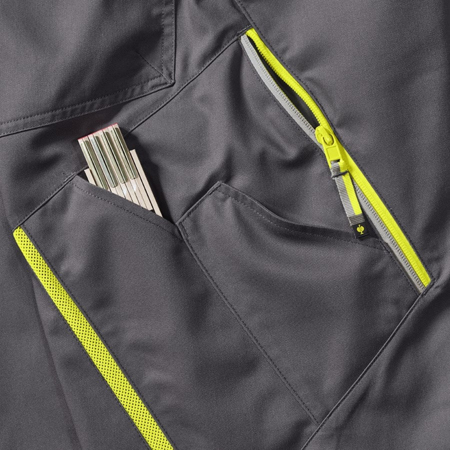 Detailed image Multipocket trousers e.s.ambition anthracite/high-vis yellow