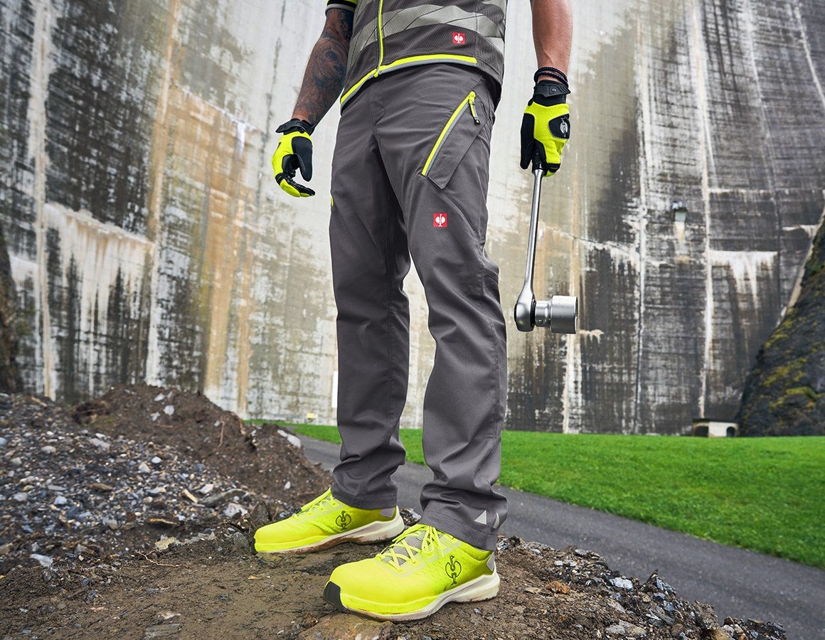 Main action image Multipocket trousers e.s.ambition anthracite/high-vis yellow