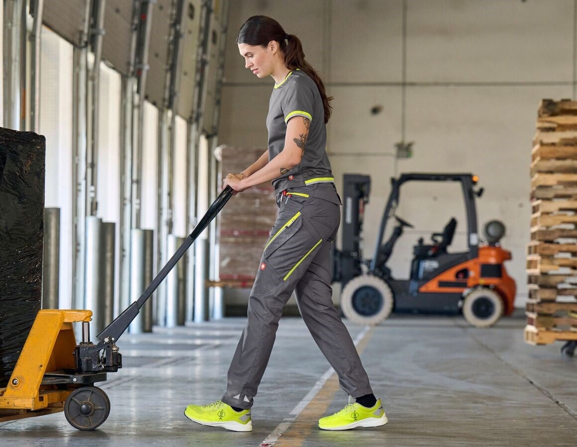 Additional image 1 Multipocket trousers e.s.ambition, ladies' anthracite/high-vis yellow