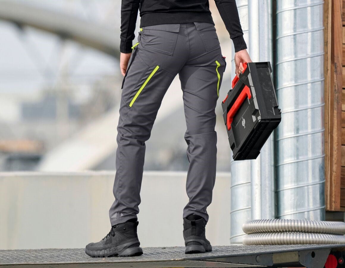 Additional image 4 Multipocket trousers e.s.ambition, ladies' anthracite/high-vis yellow