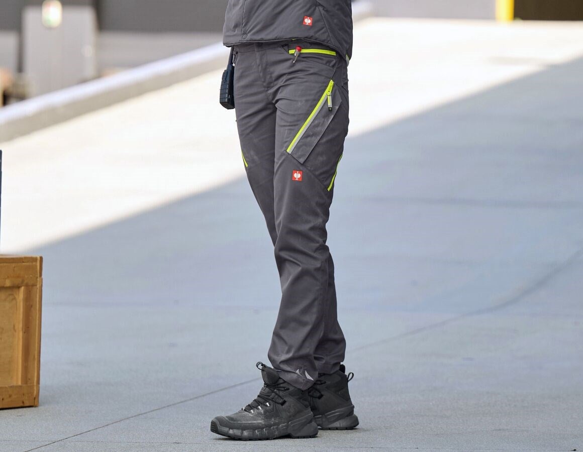 Additional image 4 Multipocket trousers e.s.ambition, ladies' anthracite/high-vis yellow
