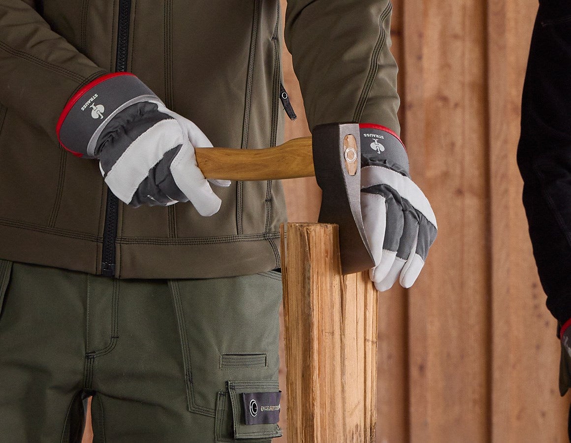 Main action image Grain leather gloves Platinum 9