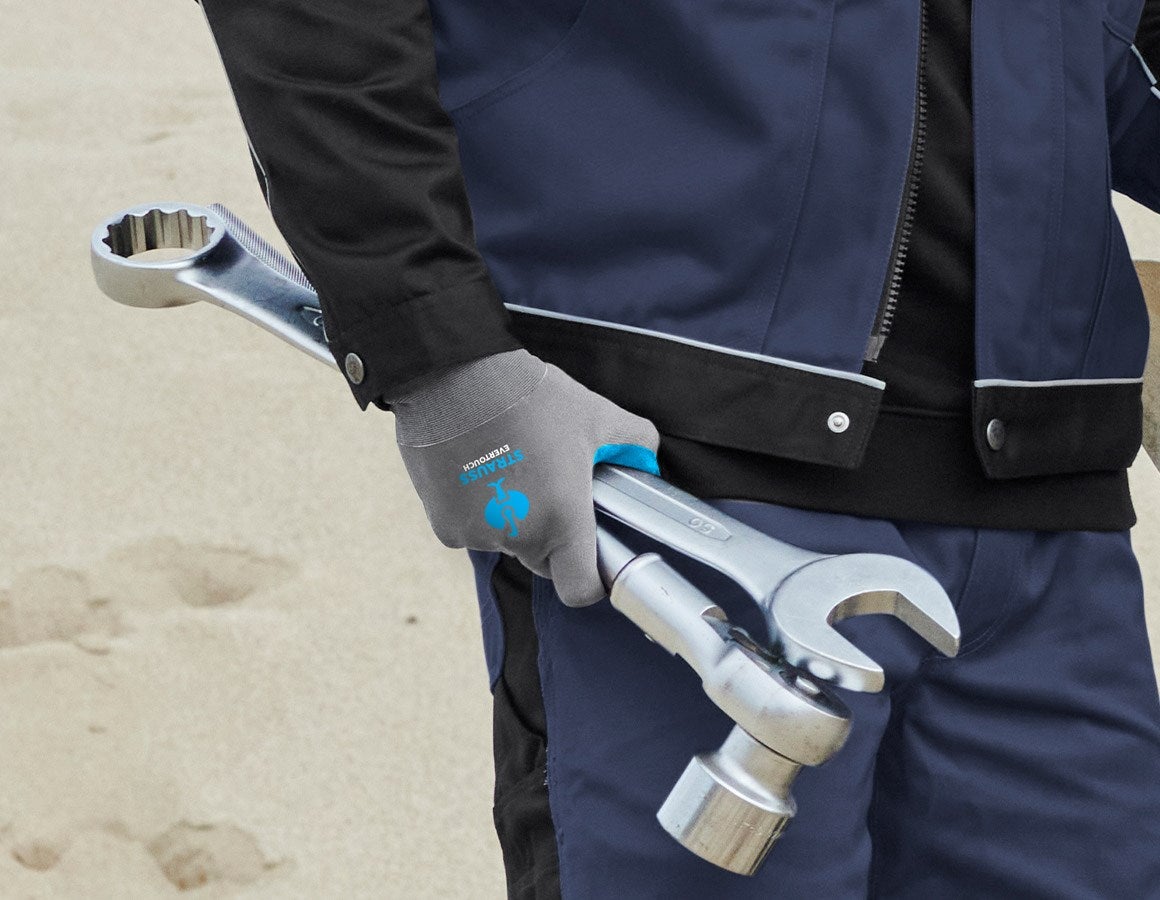 Main action image Nitrile foam gloves evertouch micro blue/lightblue-melange