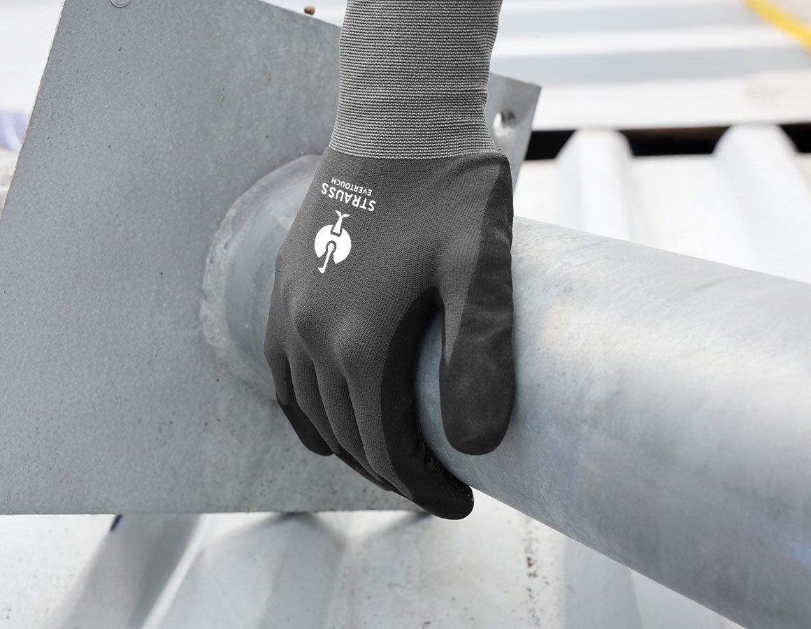 Additional image 1 Nitrile foam gloves evertouch micro plus black/grey