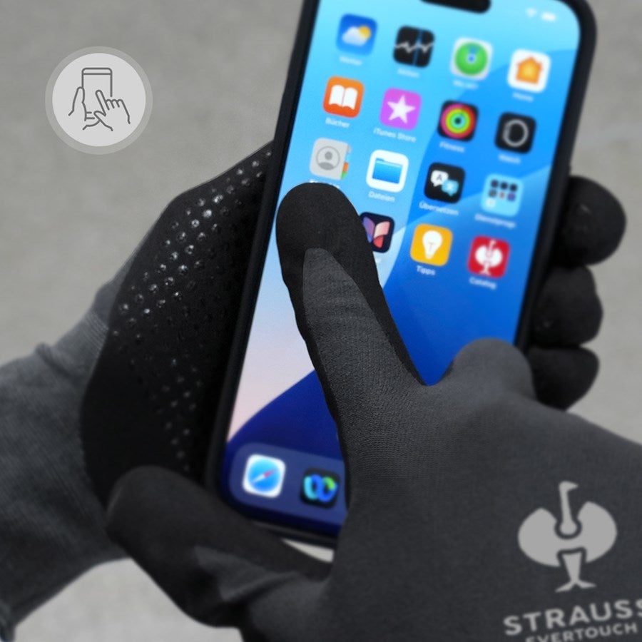 Detailed image Nitrile foam gloves evertouch micro plus black/grey