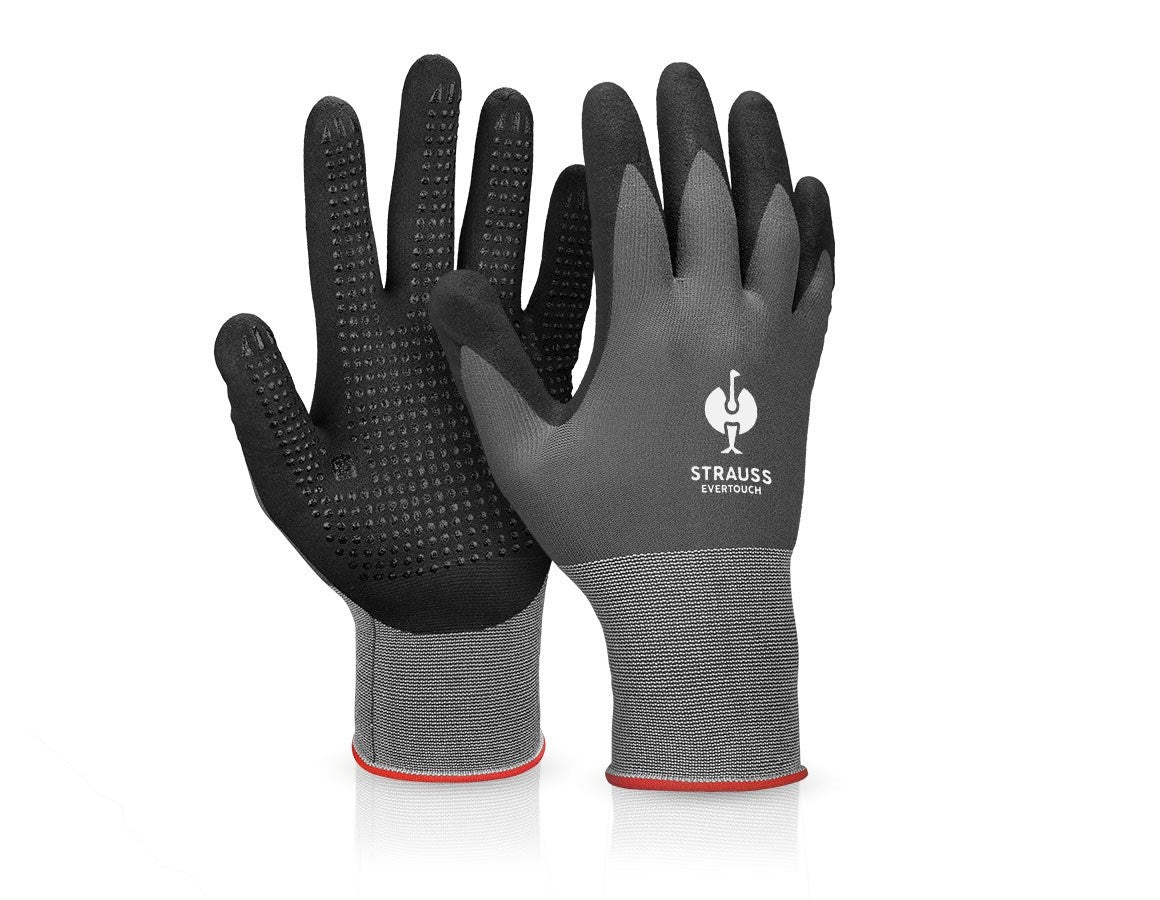 Primary image Nitrile foam gloves evertouch micro plus black/grey