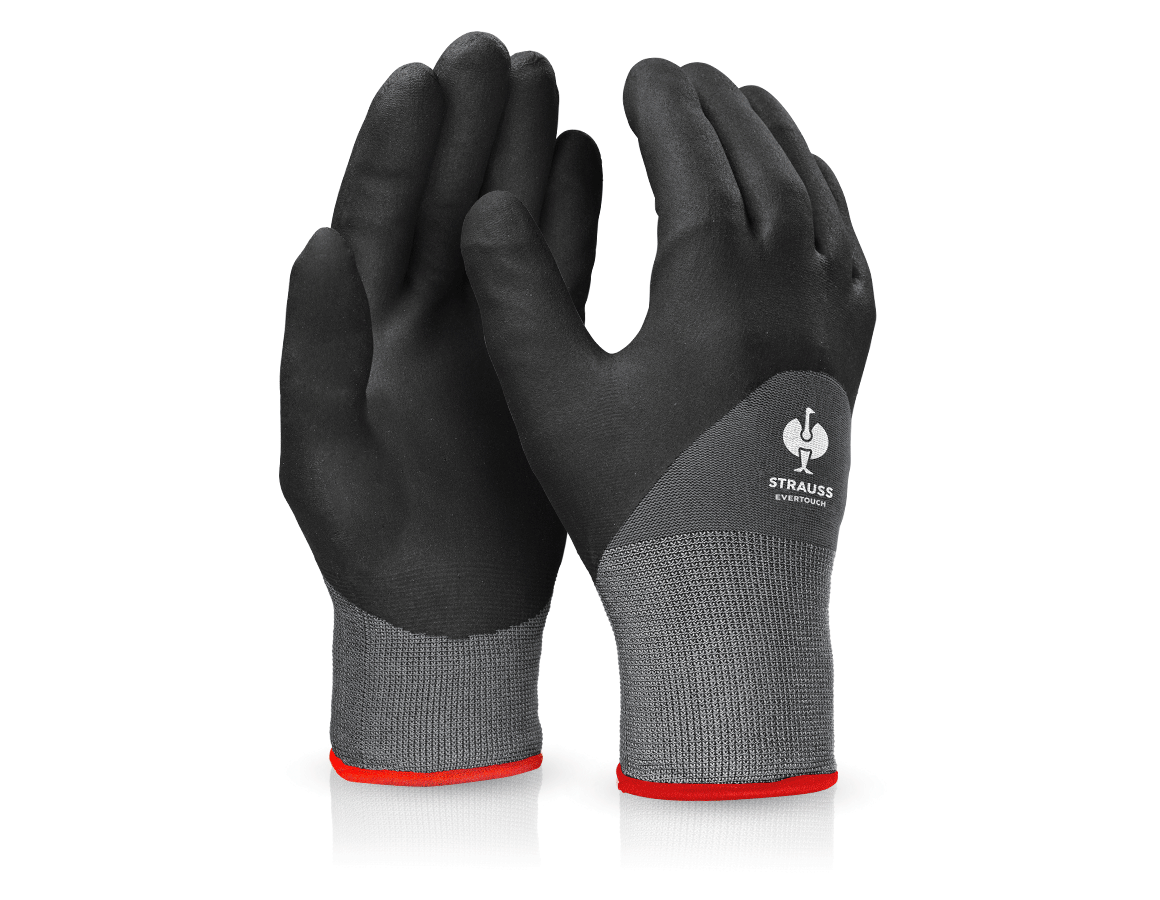 Primary image Nitrile foam gloves evertouch winter black/grey