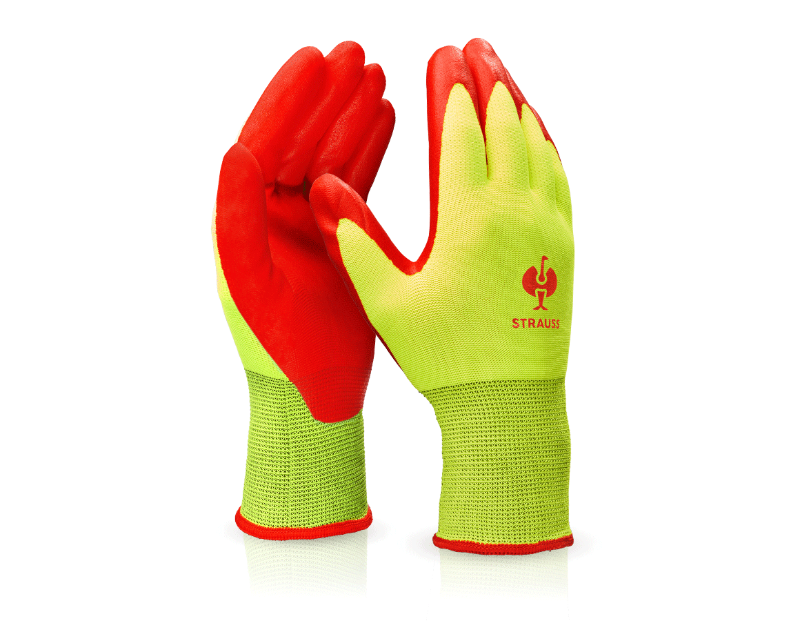 Primary image Nitrile foam gloves Flexible Foam high-vis yellow/red