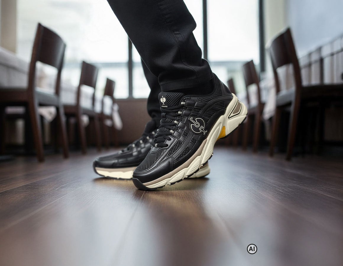 Additional image 3 O1 Work shoes e.s. Lewistown low black/lightbeige - AI generated / modified