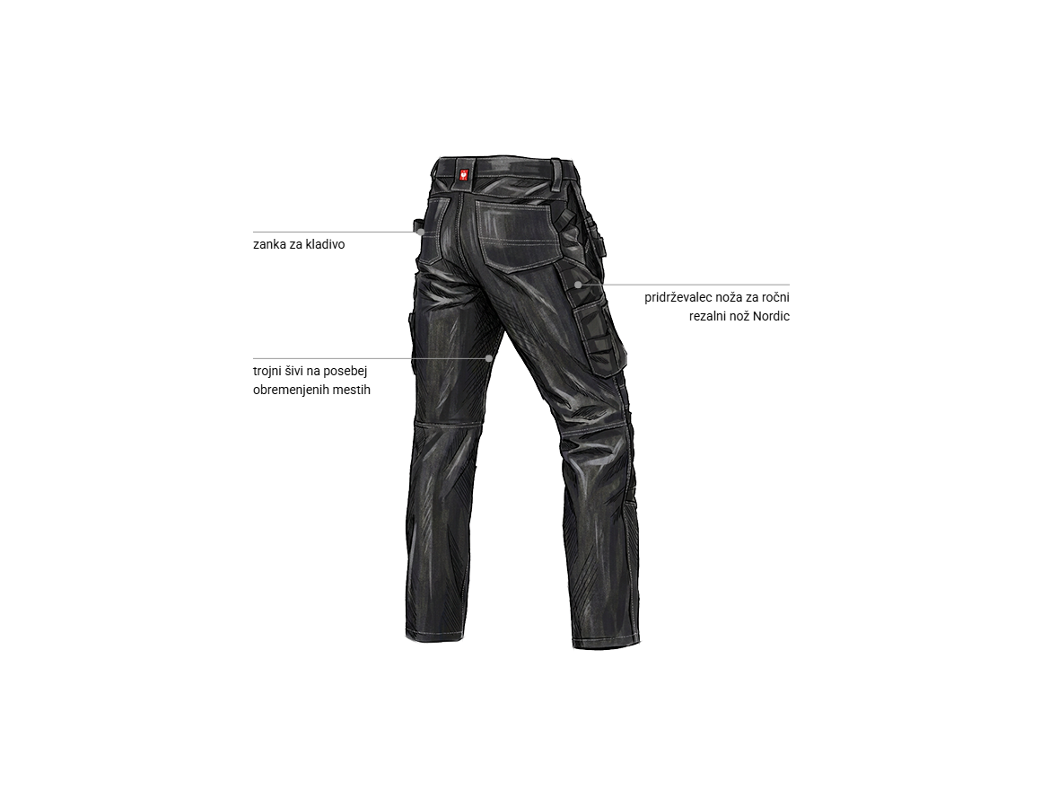 Additional image 2 POWERdenim jeans hlače s tokom e.s.line.nordic raw black