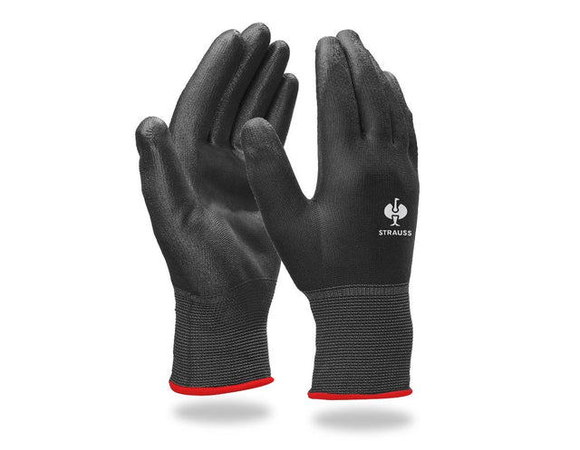 Primary image PU micro gloves black