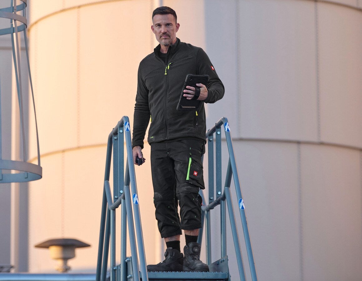 Additional image 2 3/4 length trousers e.s.motion 2020 black/high-vis yellow/high-vis orange