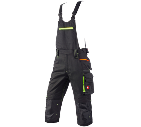 Primary image 3/4 bib & brace e.s.motion 2020 black/high-vis yellow/high-vis orange