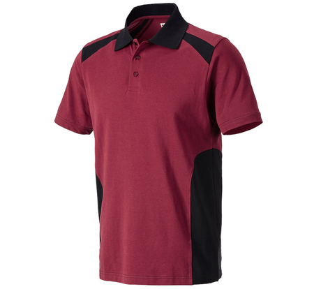 Primary image Polo shirt cotton e.s.active bordeaux/black