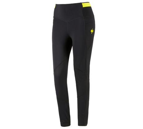 Primary image Race tights e.s.trail, ladies' black/acid yellow