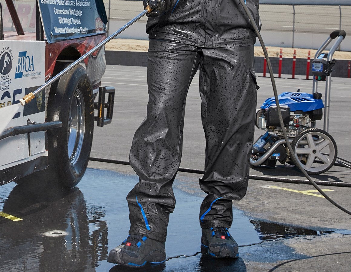 Main action image Rain trousers e.s.motion 2020 superflex graphite/gentianblue