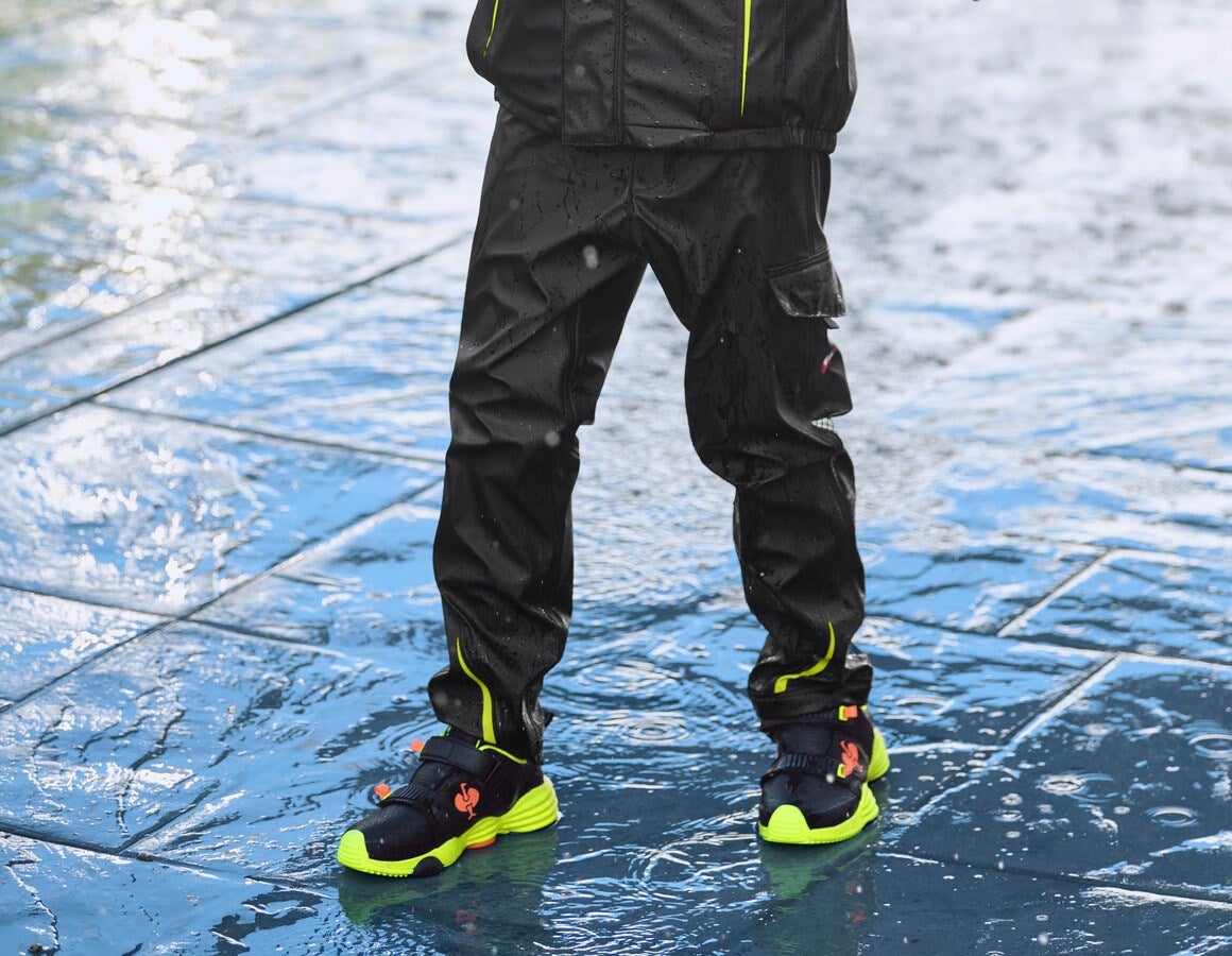 Additional image 1 Rain trousers e.s.motion 2020 superflex,children's black/high-vis yellow/high-vis orange