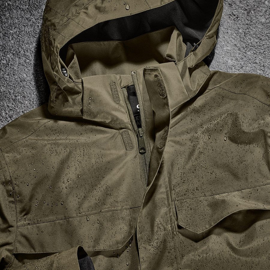 Detailed image Rain jacket e.s.concrete mudgreen