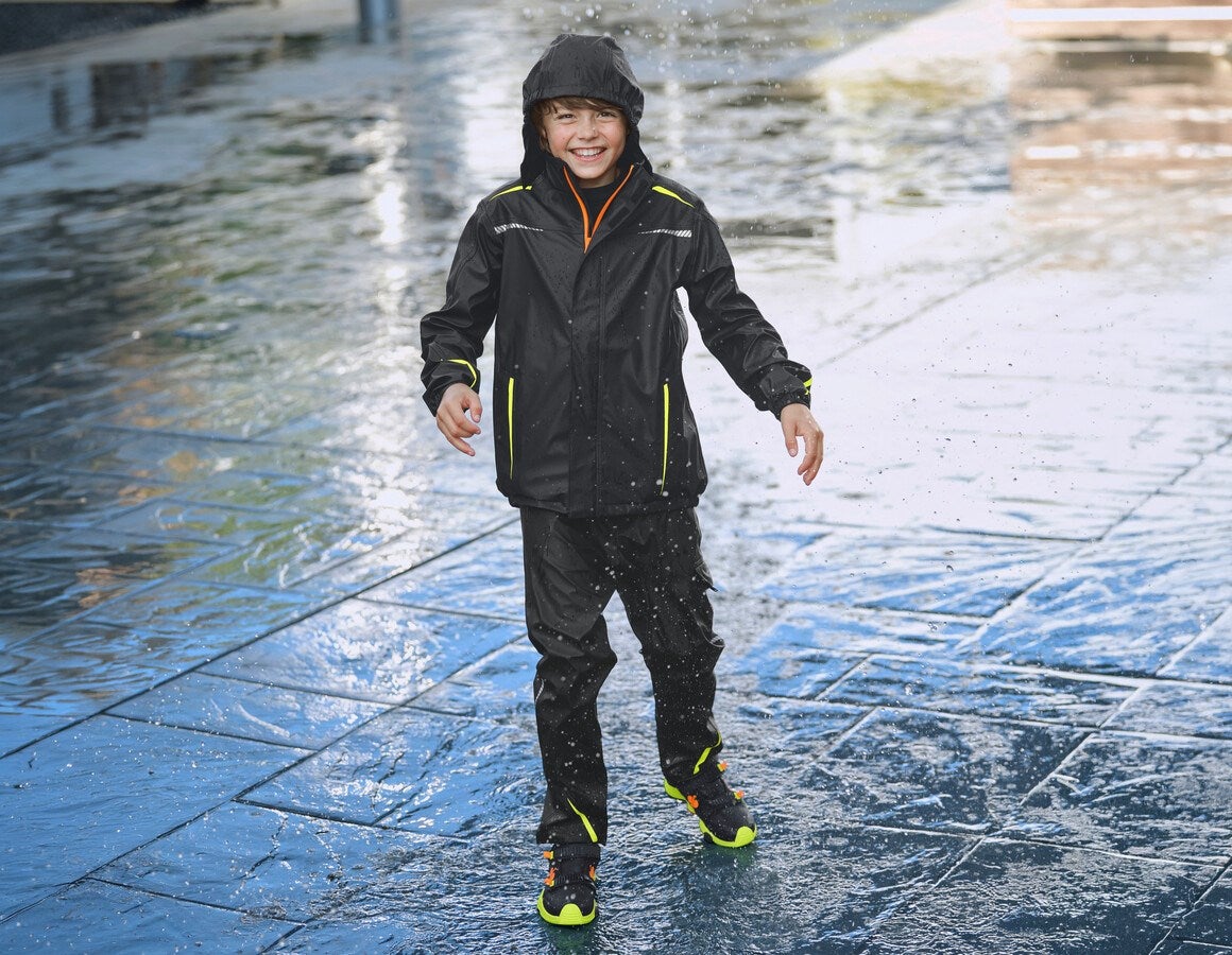 Additional image 2 Rain jacket e.s.motion 2020 superflex, children's black/high-vis yellow/high-vis orange