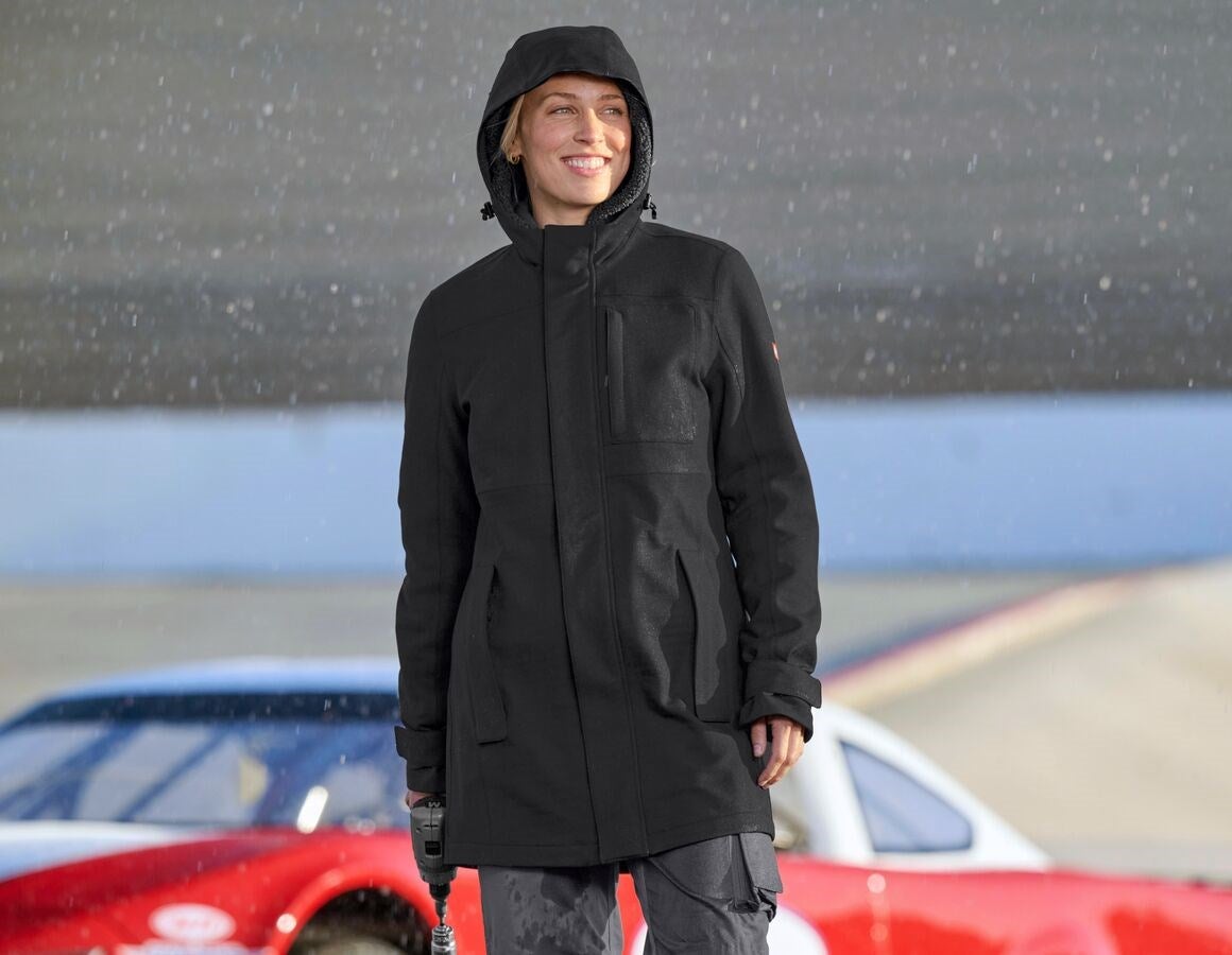 Main action image Rain Parka e.s.e:pic, ladies' black
