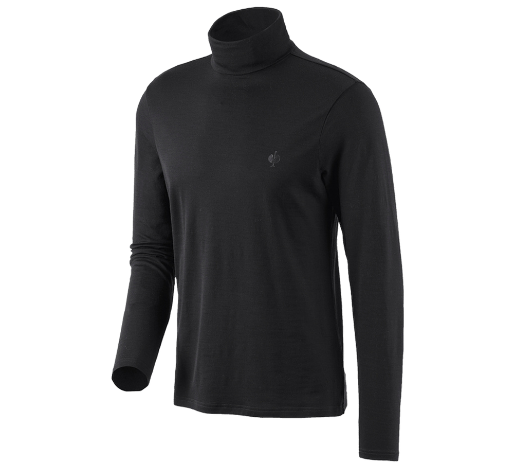 Primary image Turtle neck shirt Merino e.s.trail black